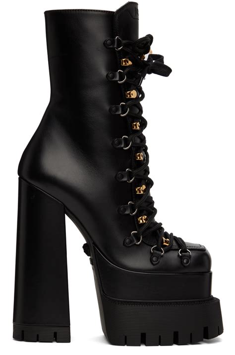 versace shoes first copy - Versace platform heel boots.